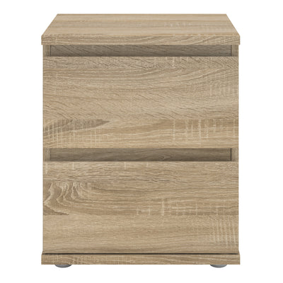 Nova Bedside 2 Drawer in Oak – FTG, view 2