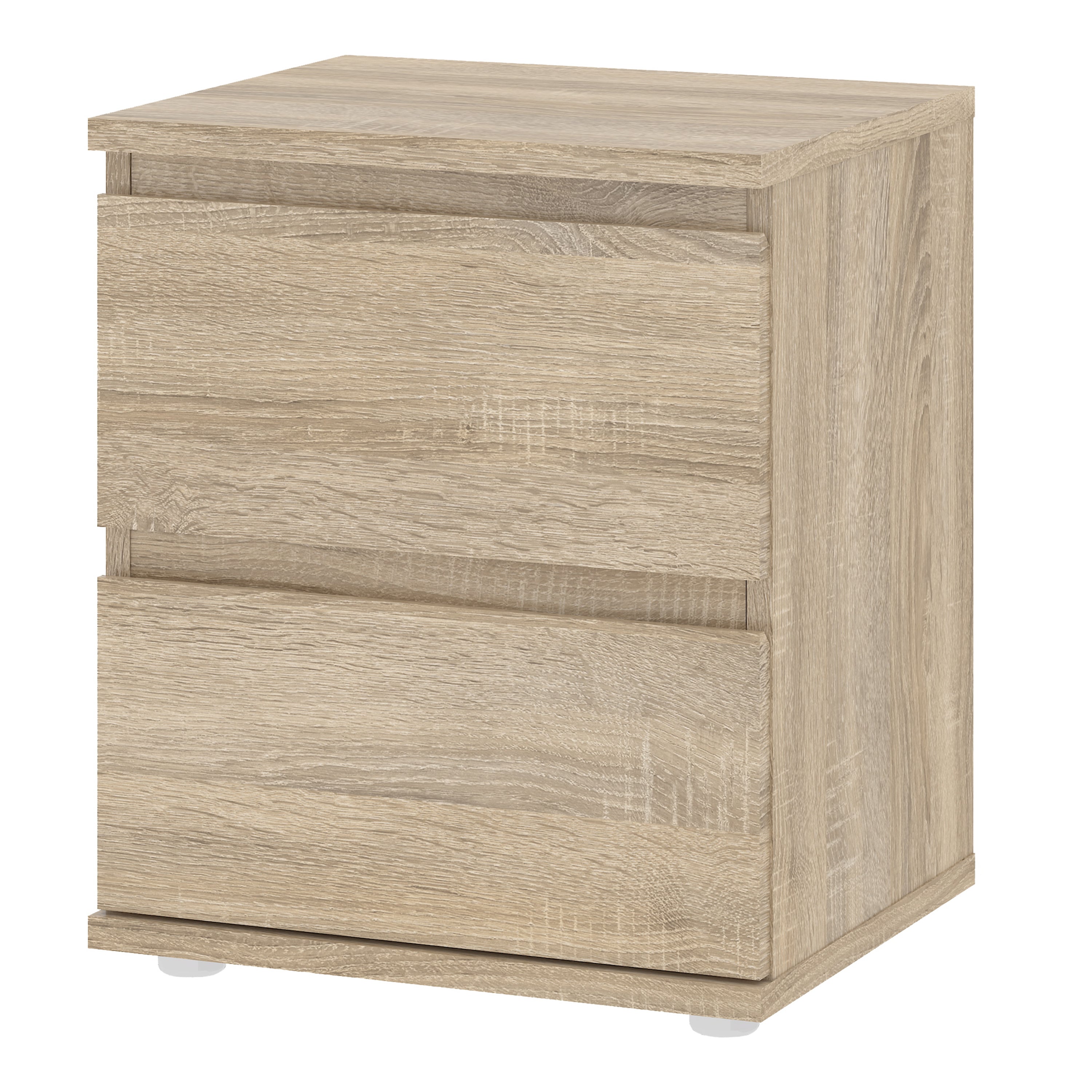 Nova Bedside 2 Drawer in Oak – FTG, view 3