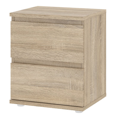 Nova Bedside 2 Drawer in Oak – FTG, view 3