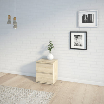 Nova Bedside 2 Drawer in Oak – FTG, view 4