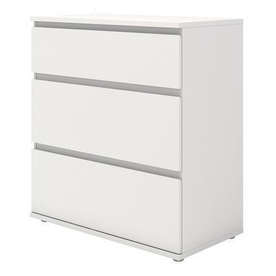 Nova Chest of 3 Drawers in White – FTG, view 3
