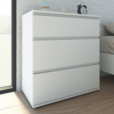 Nova Chest of 3 Drawers in White – FTG, view 4