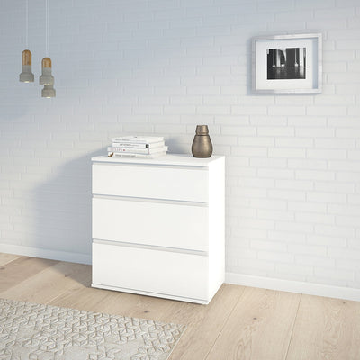 Nova Chest of 3 Drawers in White – FTG, view 5