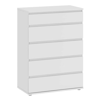 Nova Chest of 5 Drawers in White – FTG