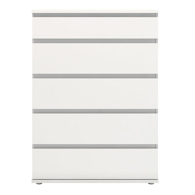 Nova Chest of 5 Drawers in White – FTG, view 2