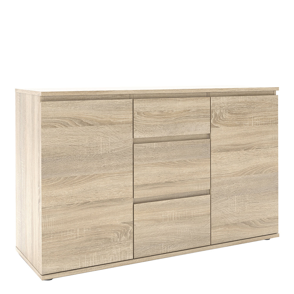 Nova Sideboard 3 Drawers 2 Doors in Oak – FTG