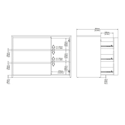 Next Sideboard with 1 door and 3 drawers White – FTG, view 8