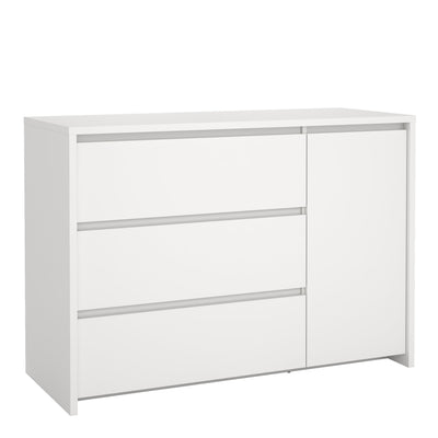 Next Sideboard with 1 door and 3 drawers White – FTG