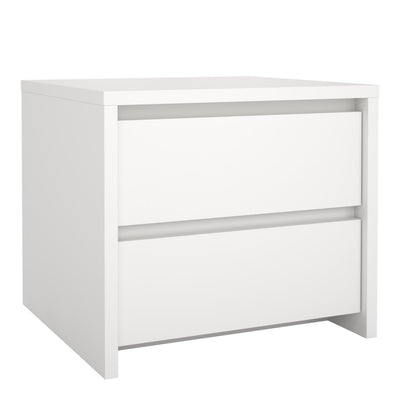 Next Nightstand 2 drawers White – FTG