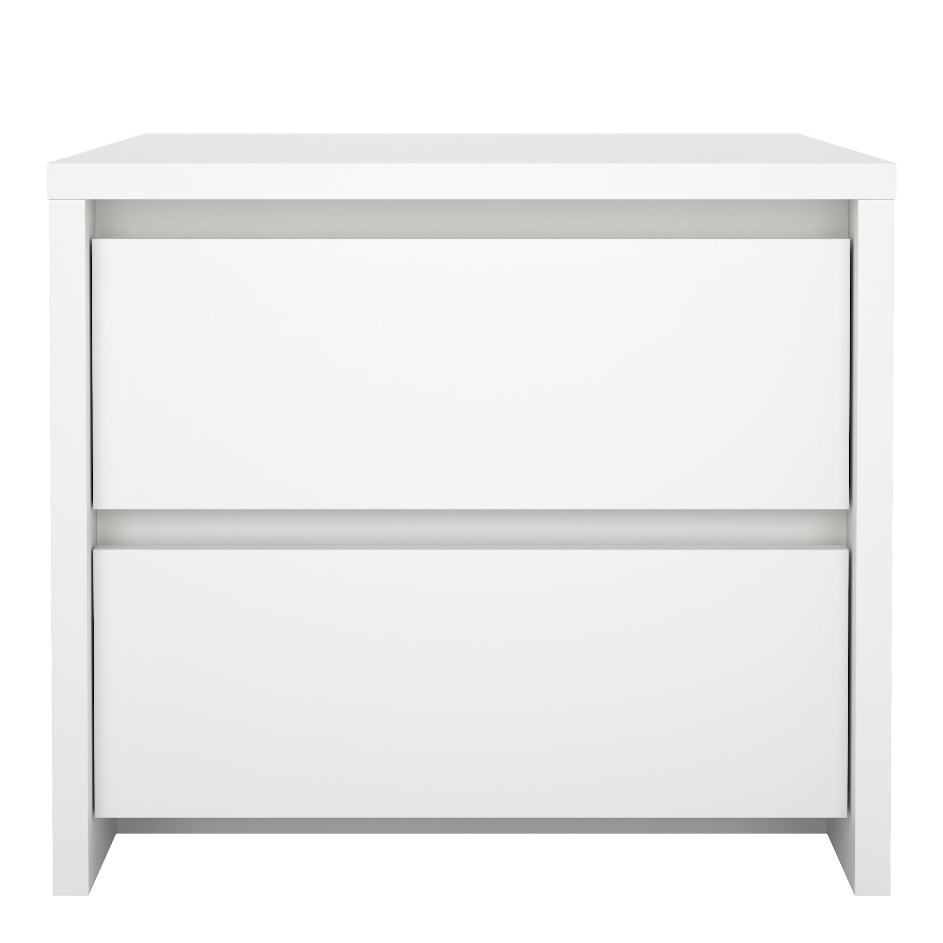 Next Nightstand 2 drawers White – FTG, view 2