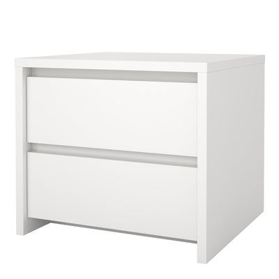 Next Nightstand 2 drawers White – FTG, view 3