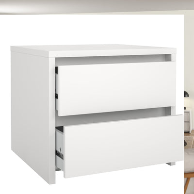 Next Nightstand 2 drawers White – FTG, view 5