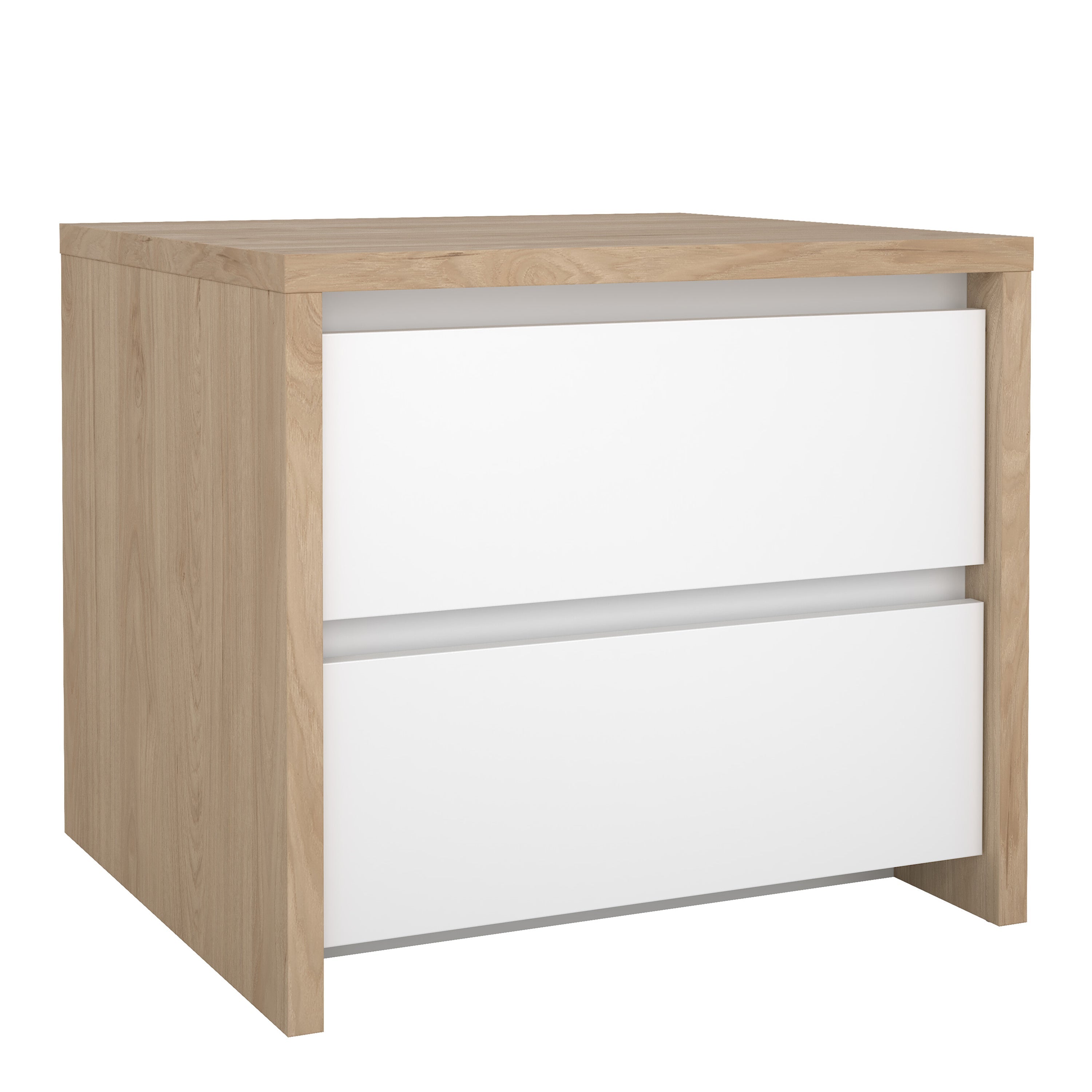 Next Nightstand 2 drawers Jackson Hickory White high gloss – FTG