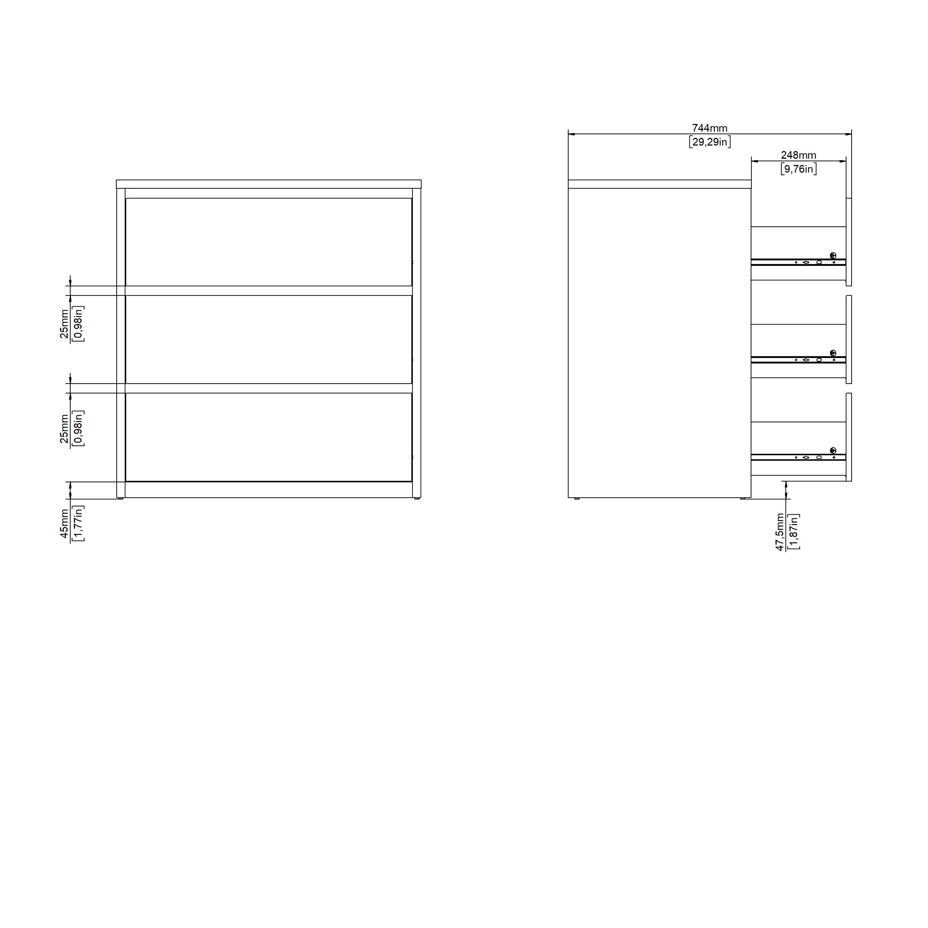 Next Chest 3 drawers White – FTG, view 11