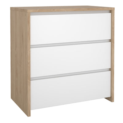 Next Chest 3 drawers Jackson Hickory White high gloss – FTG