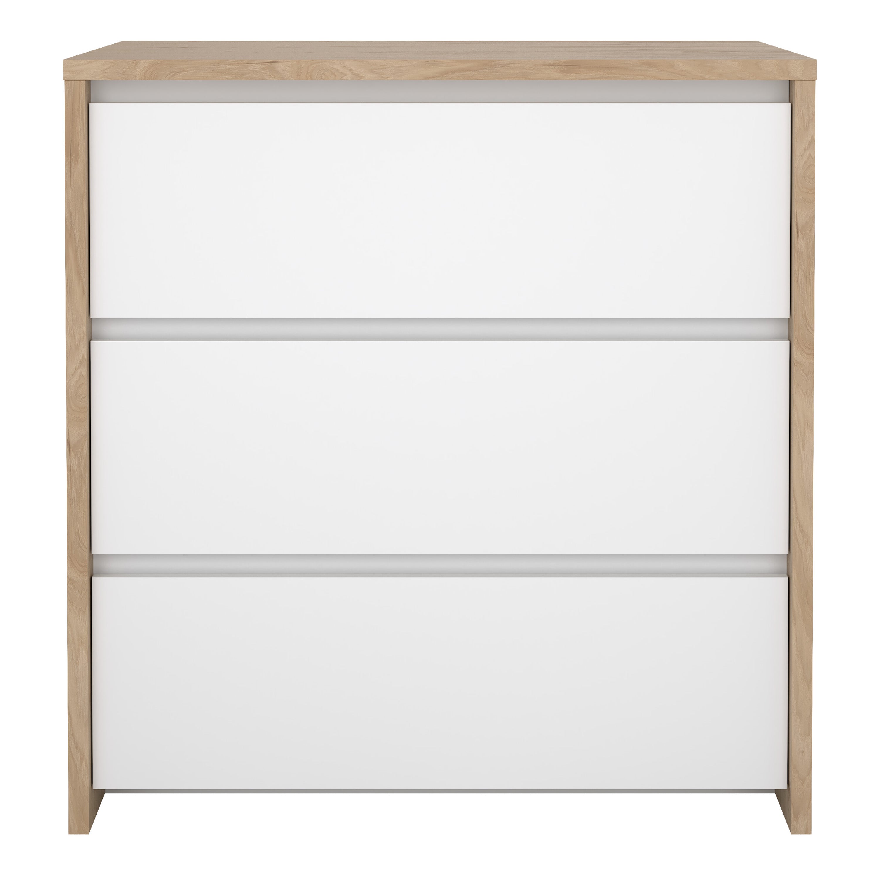Next Chest 3 drawers Jackson Hickory White high gloss – FTG, view 2