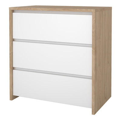 Next Chest 3 drawers Jackson Hickory White high gloss – FTG, view 3