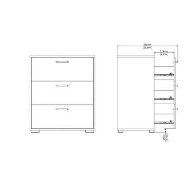Sofia Chest 3 drawers White – FTG, view 13