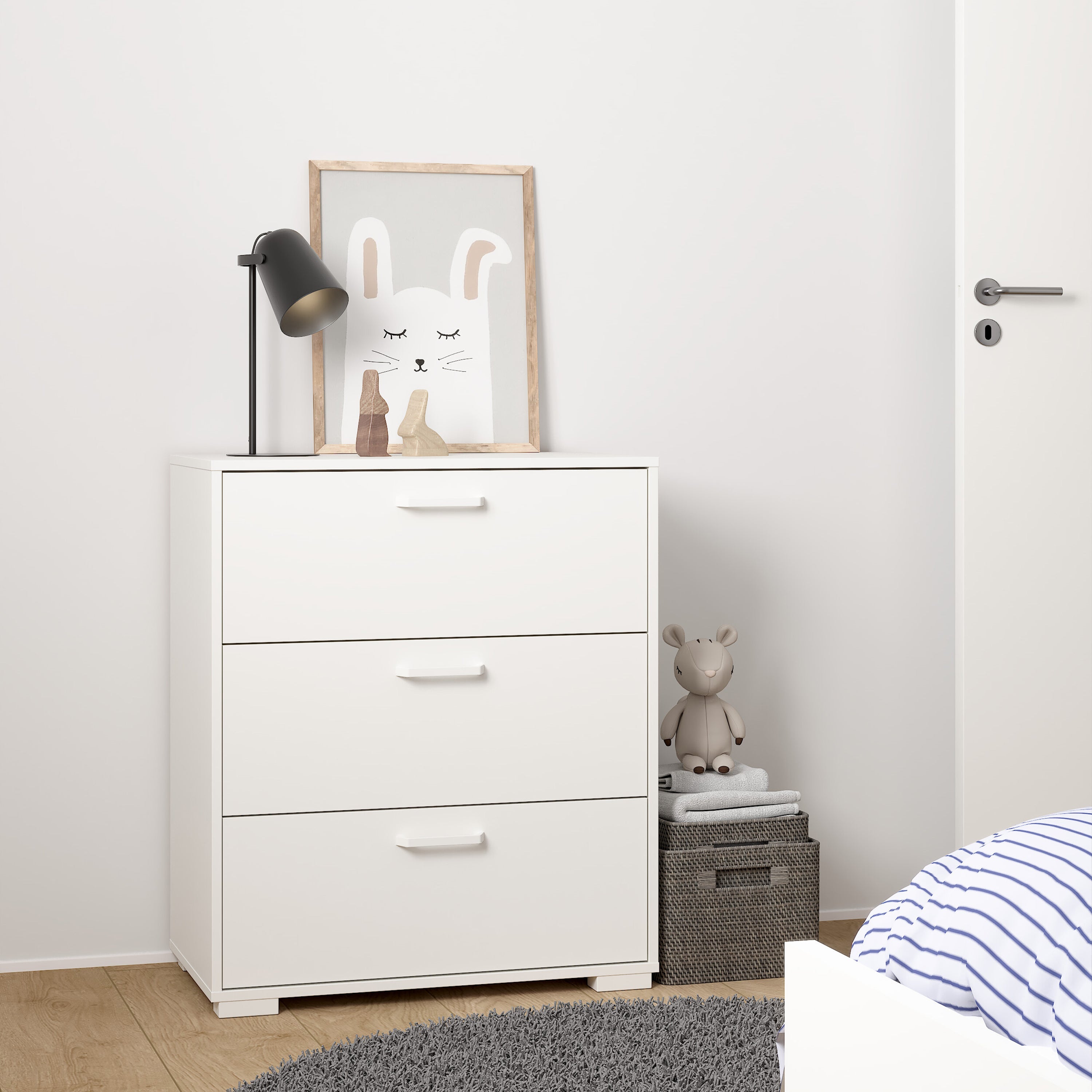 Sofia Chest 3 drawers White – FTG, view 7
