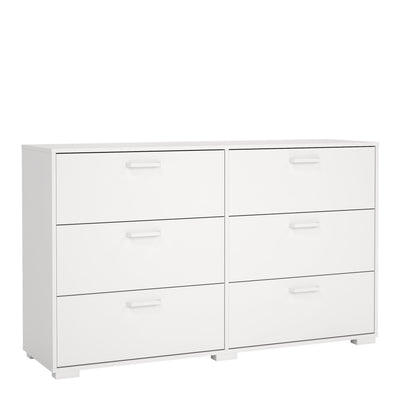 Sofia Double dresser 6 drawers White – FTG