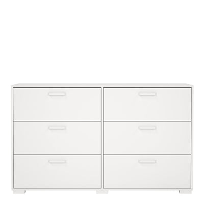 Sofia Double dresser 6 drawers White – FTG, view 2