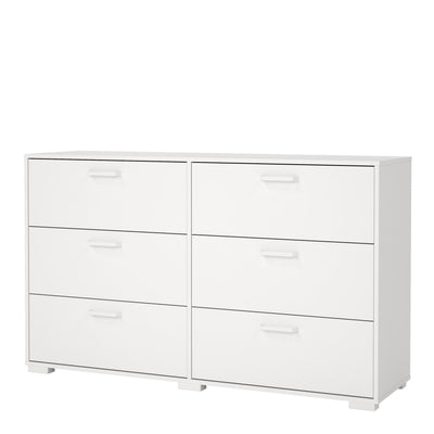 Sofia Double dresser 6 drawers White – FTG, view 3