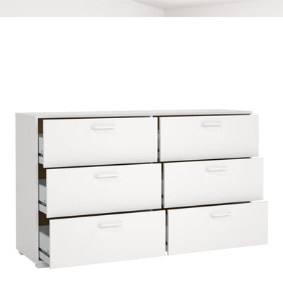 Sofia Double dresser 6 drawers White – FTG, view 5