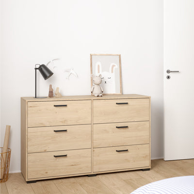 Sofia Double dresser 6 drawers Jackson Hickory – FTG, view 6