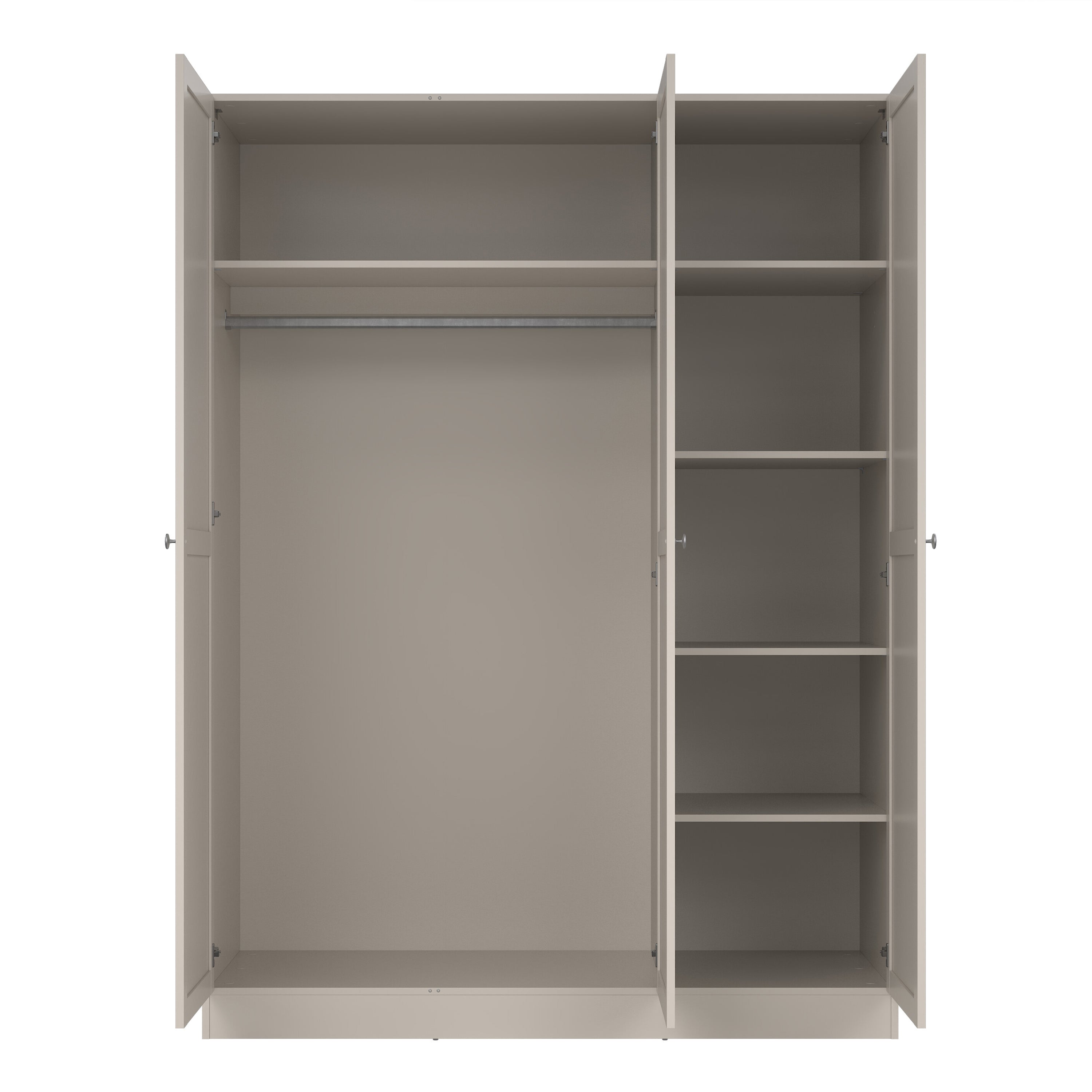 Brande Wardrobe with 3 Frame Doors in Cashmere