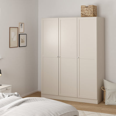 Brande Wardrobe with 3 Frame Doors in Cashmere