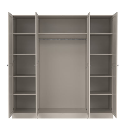 Brande Wardrobe with 4 Frame Doors in Cashmere