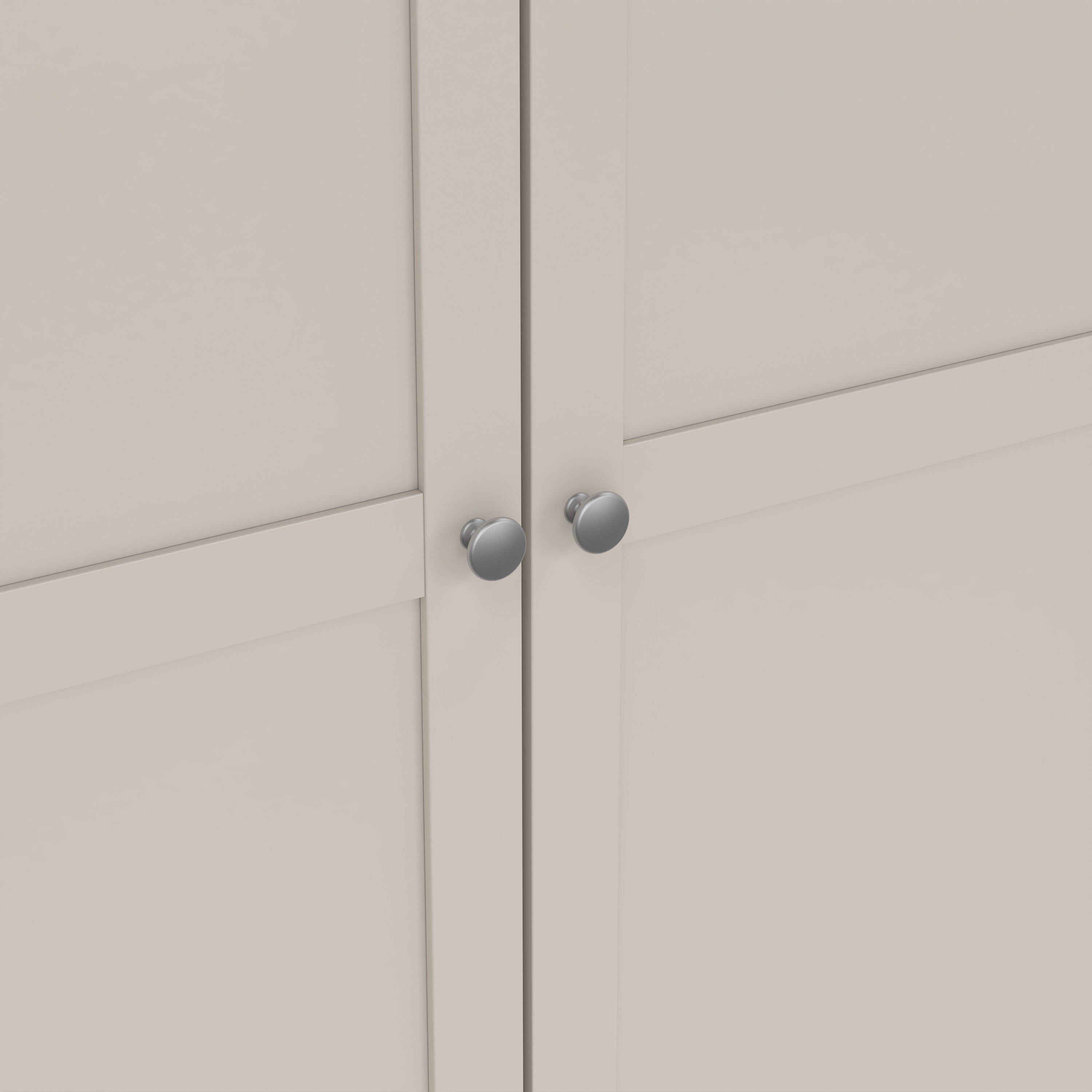 Brande Wardrobe with 4 Frame Doors in Cashmere