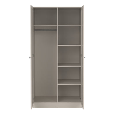 Brande Wardrobe with 2 Frame Doors in Cashmere