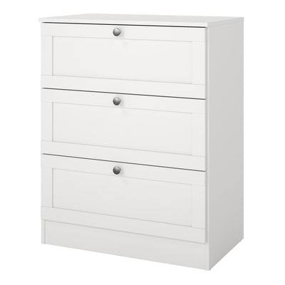 Brande Chest with 3 Frame Drawers in White – FTG, view 3