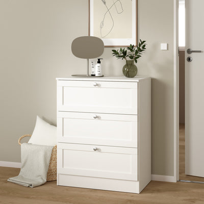 Brande Chest with 3 Frame Drawers in White – FTG, view 7