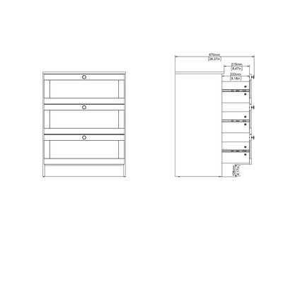 Brande Chest with 3 Frame Drawers in Jackson Hickory – FTG, view 11