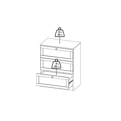 Brande Chest with 3 Frame Drawers in Jackson Hickory – FTG, view 12