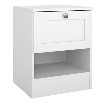 Brande Nightstand with1 Frame Drawer in White – FTG