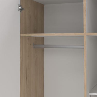Sprint Wardrobe with 2 Doors + 3 Drawers in Jackson Hickory