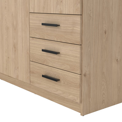 Sprint Wardrobe with 3 Doors + 3 Drawers in Jackson Hickory