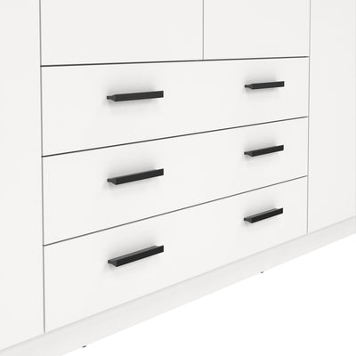 Sprint Wardrobe with 4 Doors + 3 Drawers in White