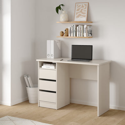 Function Plus Desk 3 Drawers in Cashmere