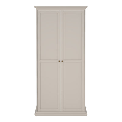 Paris Wardrobe with 2 Doors in Cashmere