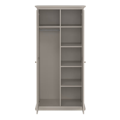 Paris Wardrobe with 2 Doors in Cashmere