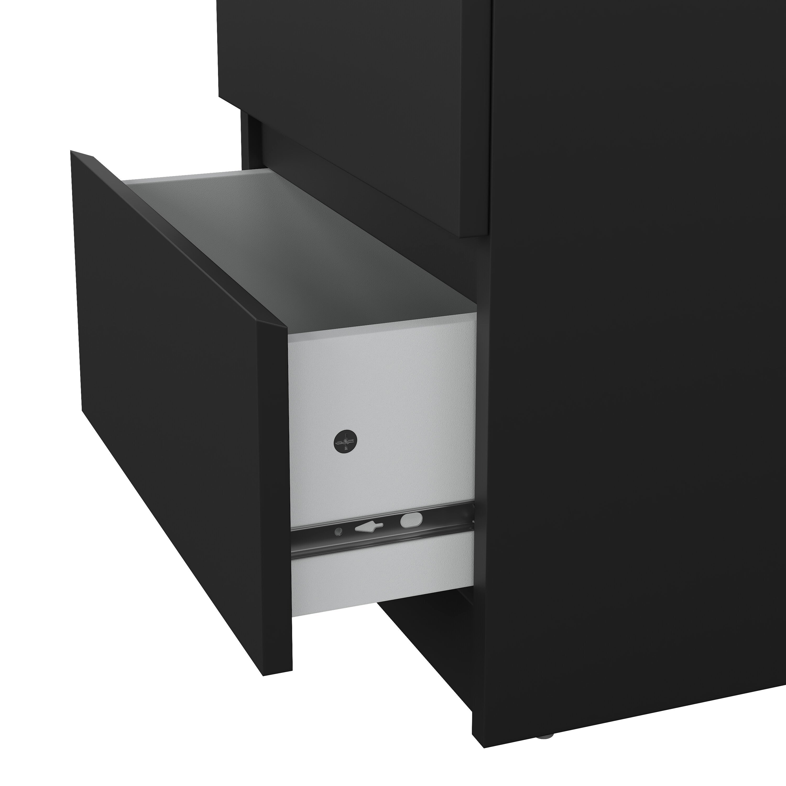 Naia Bedside 2 drawers in Matt Black – FTG, view 8