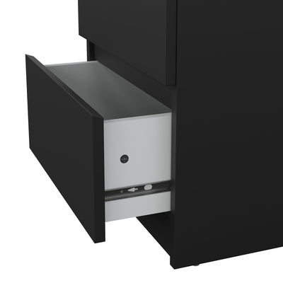 Naia Bedside 2 drawers in Matt Black – FTG, view 8