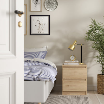 Naia Bedside 2 drawers in Jackson Hickory – FTG, view 5