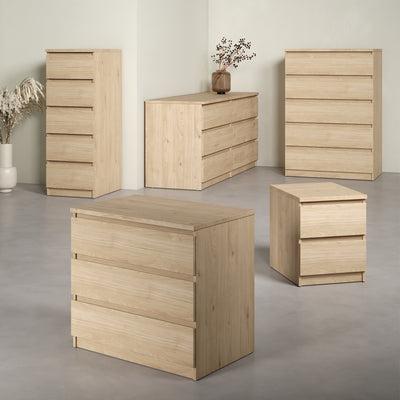 Naia Bedside 2 drawers in Jackson Hickory – FTG, view 6