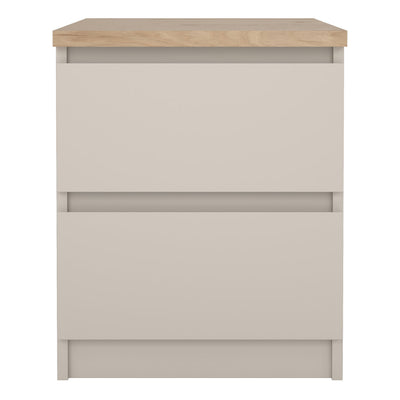 Naia Bedside 2 drawers in Cashmere Jackson Hickory – FTG, view 2