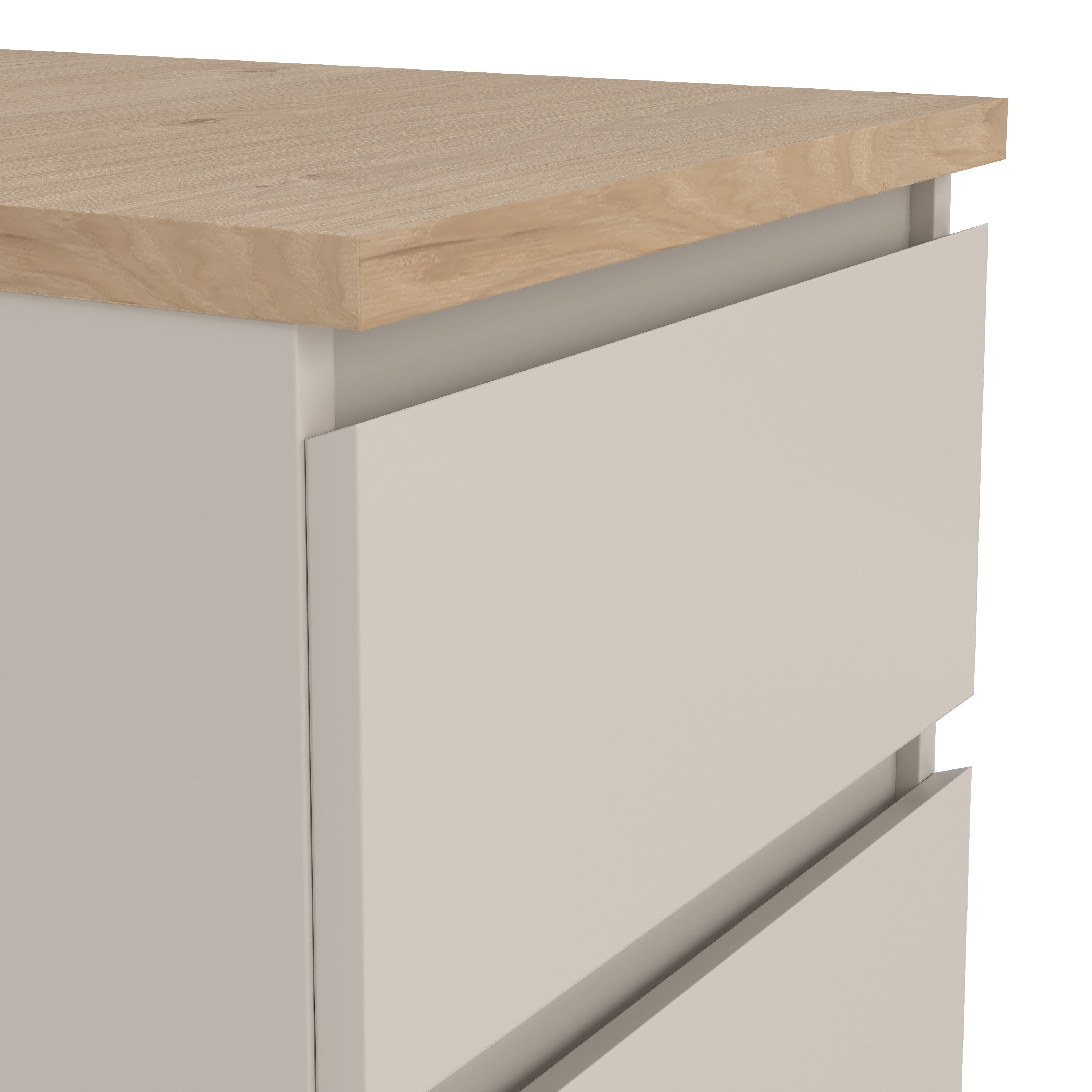 Naia Bedside 2 drawers in Cashmere Jackson Hickory – FTG, view 6